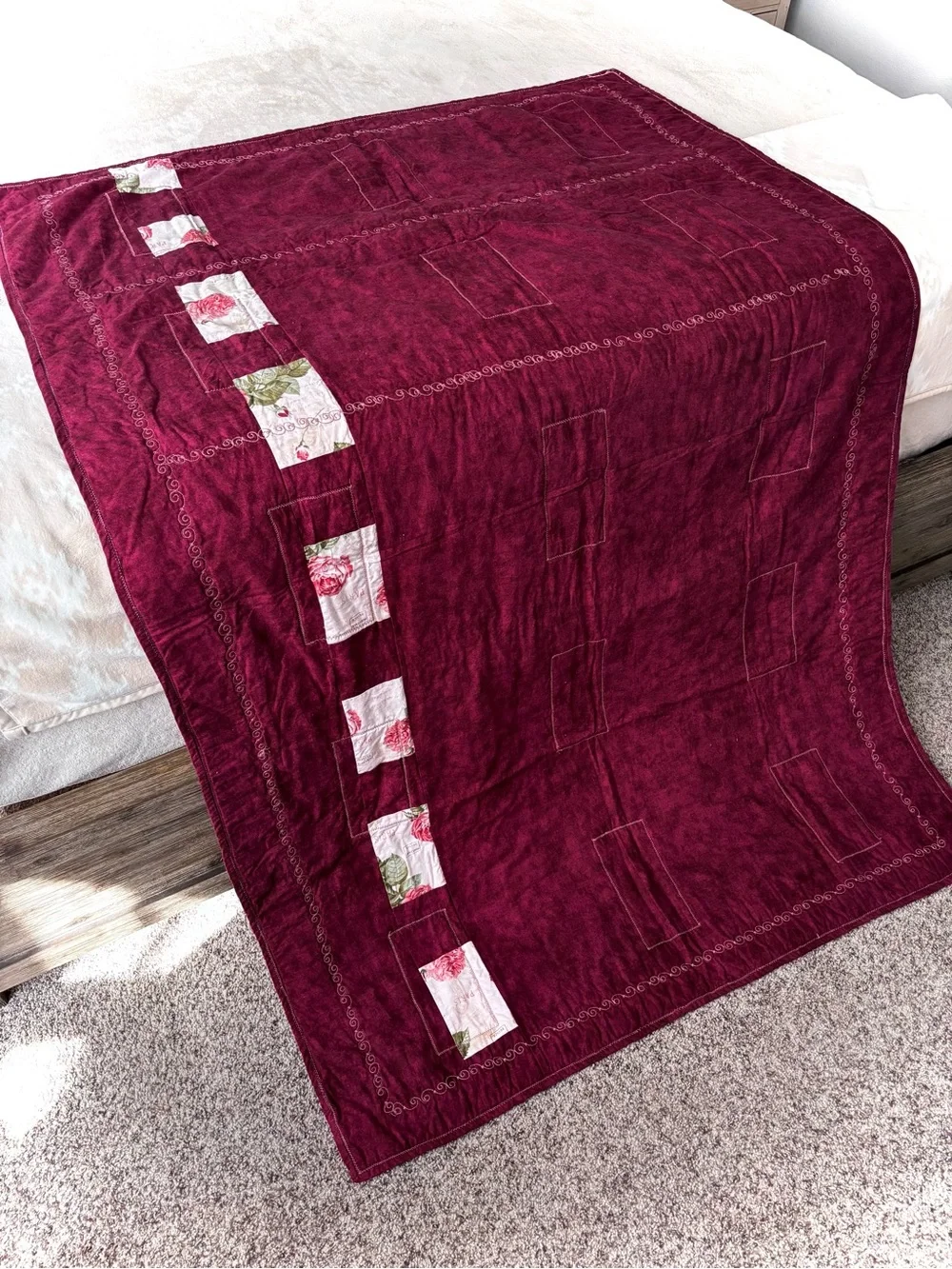 Patchwork Floral Quilt